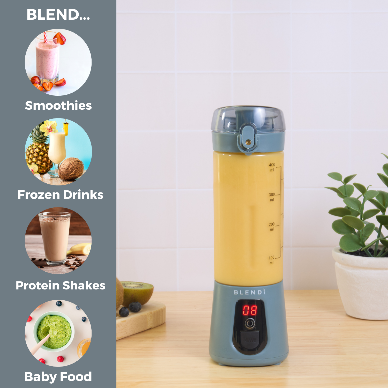 Pro+ Ice Crushing Portable Blender (17oz)